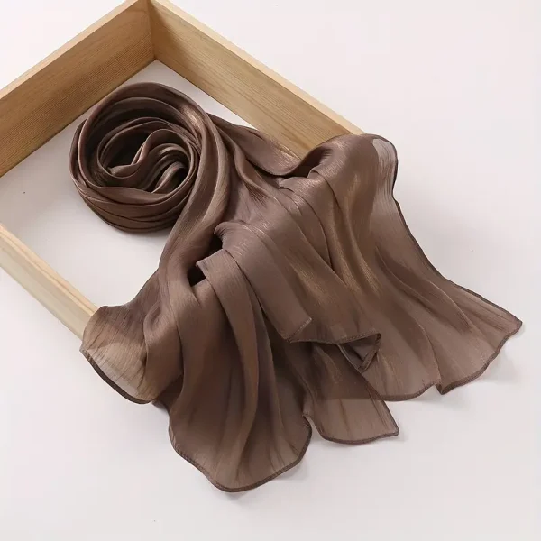 light brown chiffon scarf