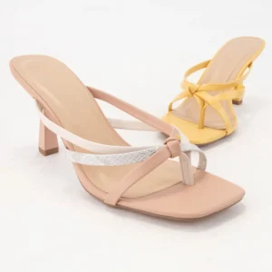 NUDE/SNAKE HEELS