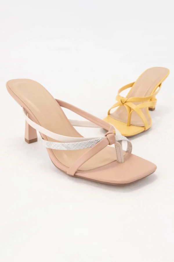 NUDE/SNAKE HEELS